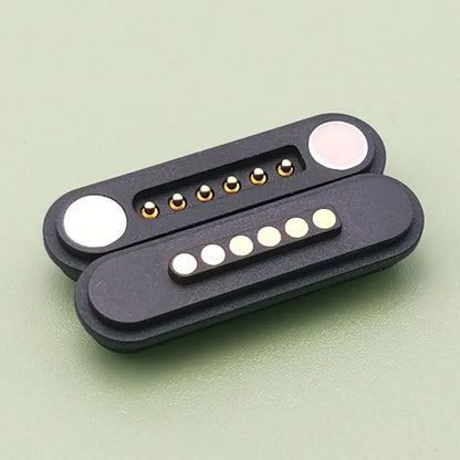 DC 12V 3A Waterproof Magnetic Pogo Pin Connector - 2-6 Pin Spring Loaded Male Female DC Power Socket