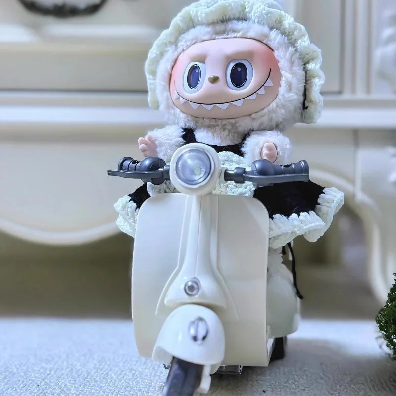 Labubu Mini Electric Motorcycle Doll – Cute Toy with Lights, Music & Accessories for Kids