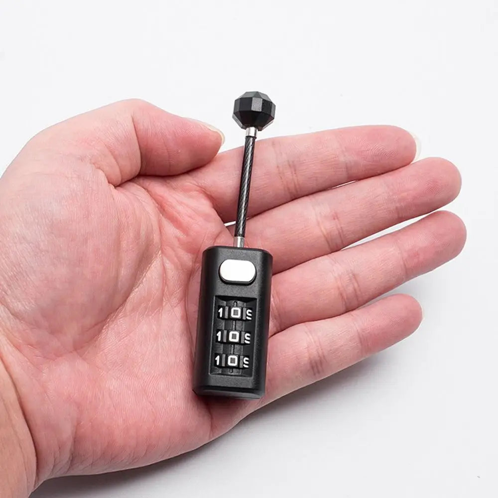 3-Digit Combination Lock – Mini Luggage, Backpack, and Cabinet Padlock with Resettable Code