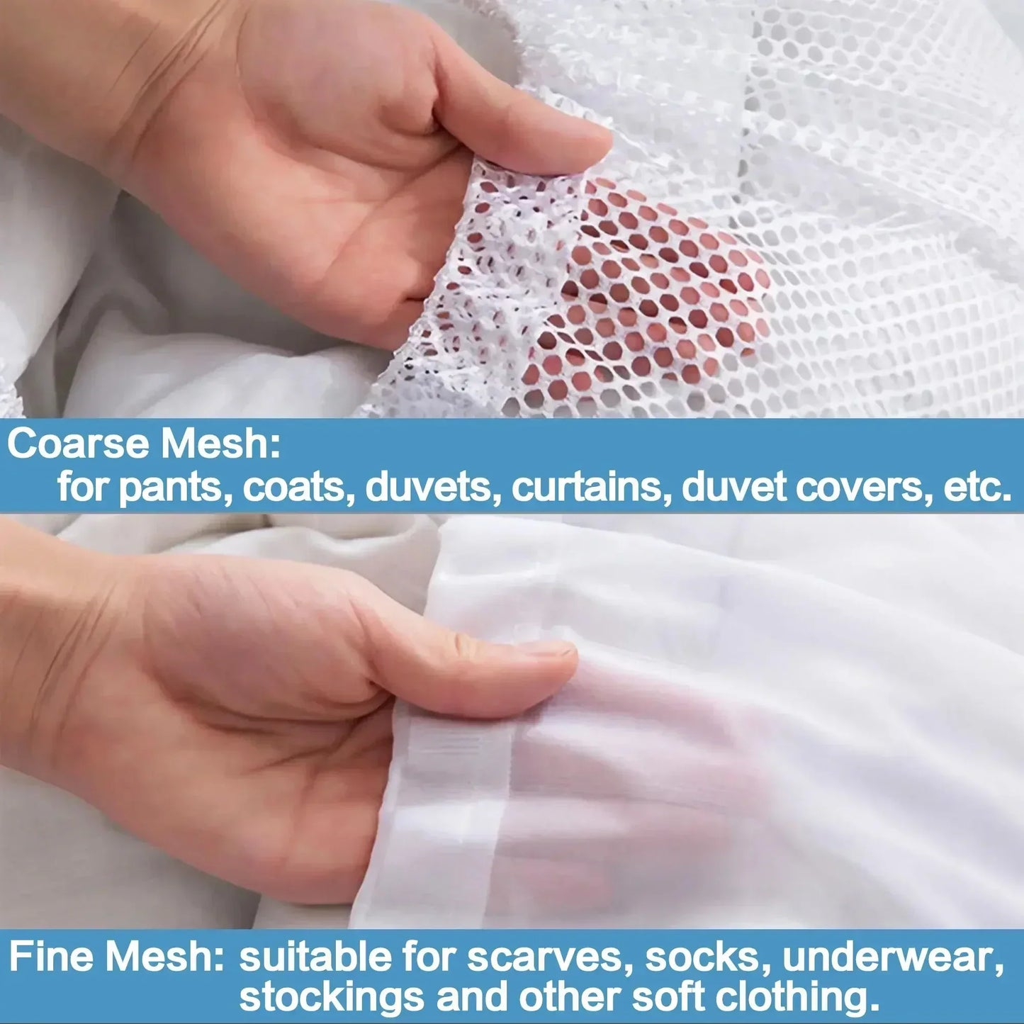 Large Drawstring Laundry Bag - Durable Mesh Washing Net for Clothes, Jeans, Blankets & Bedding