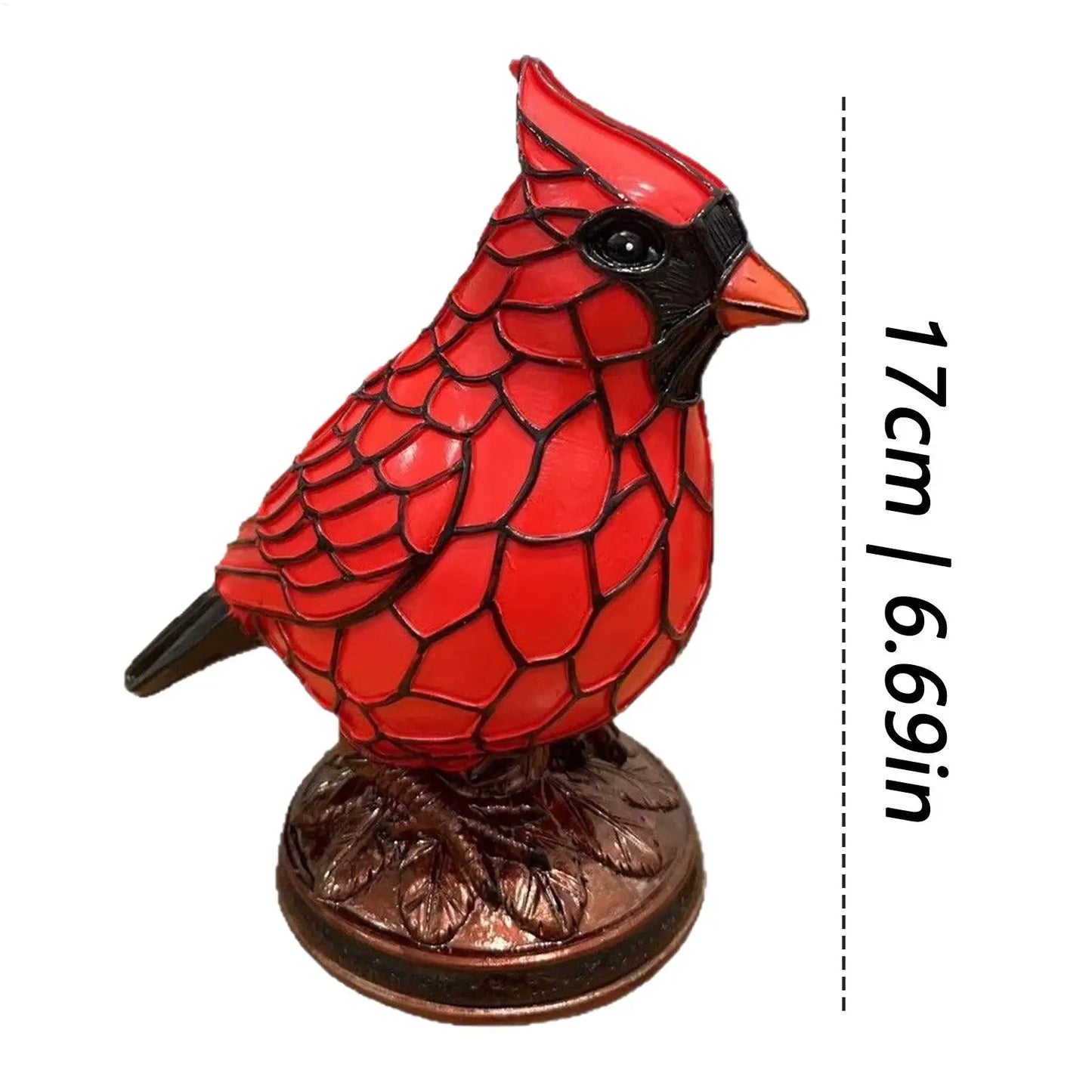Cardinal Desk Lamp — Natural Animals & Birds Theme Table Lamp for Christmas Home & Office Decor