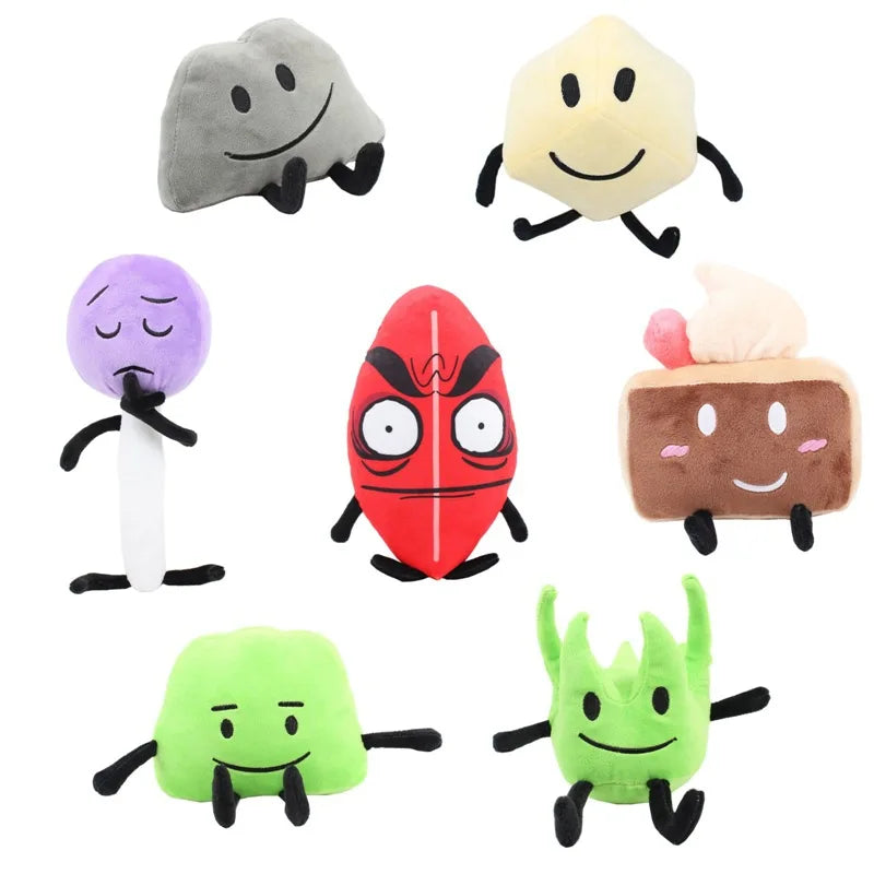 30-Style Battle for Dream Island Plush Toys – Clock, Button, Waffle Ball, Electric Fan, Pillow Doll for Kids Gift