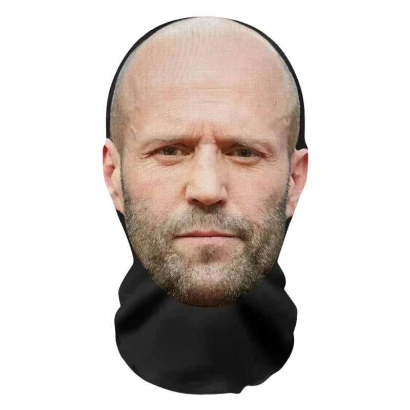 3D Realistic Face Mask - Celebrity Style Full Face Stretch Mesh Cosplay Balaclava for Role Play, Hip Hop & Costume Events
