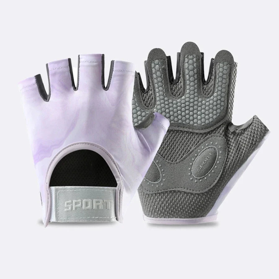Unisex Sports & Fitness Gloves – Semi-Finger, Breathable, for Training, Kettlebells, Cycling & Wrist Support