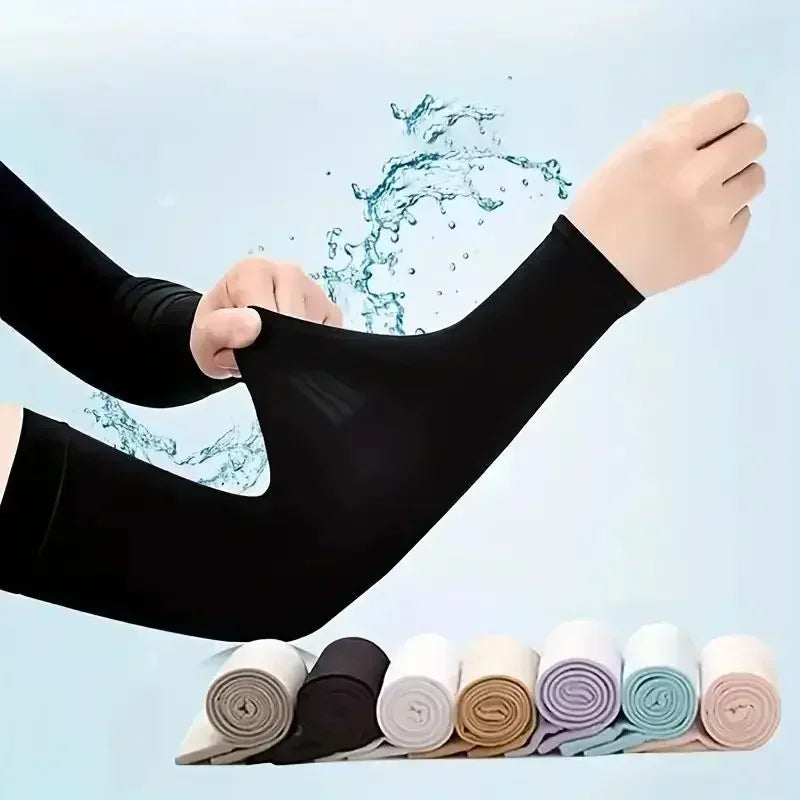 Cooling Arm Sleeves - Ice Silk UV Sun Protection Covers for Cycling, Golf & Outdoor Sports