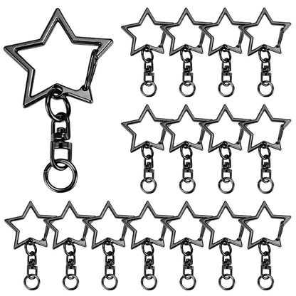 5/15/25/50 Sets Star Keychain Clasps - Lobster Claw Hooks with Jump Rings for DIY Crafts, Jewelry & Accessories