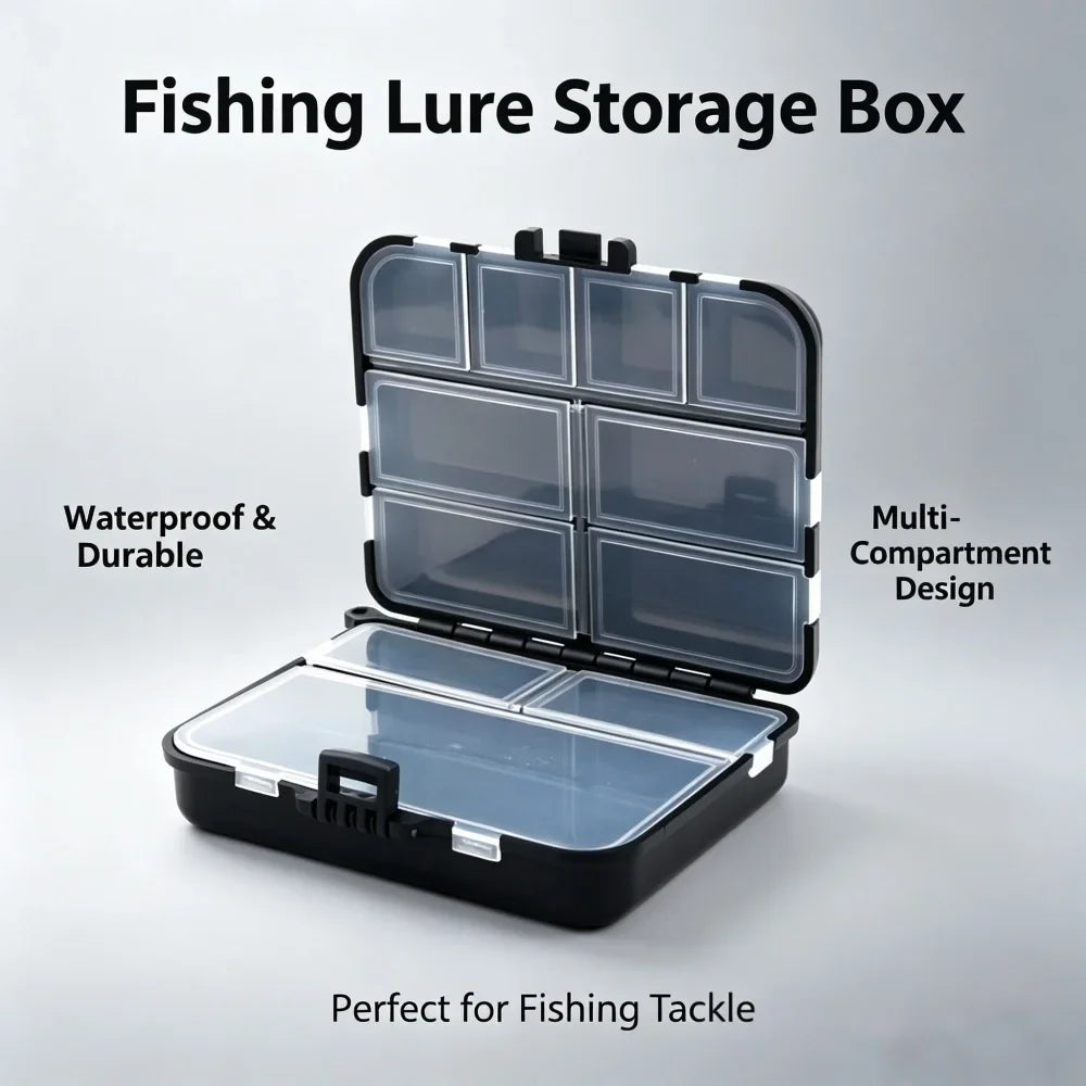 Double-Sided Fishing Tackle Box - Portable Multifunctional Organizer for Bait, Hooks & Fishing Gear