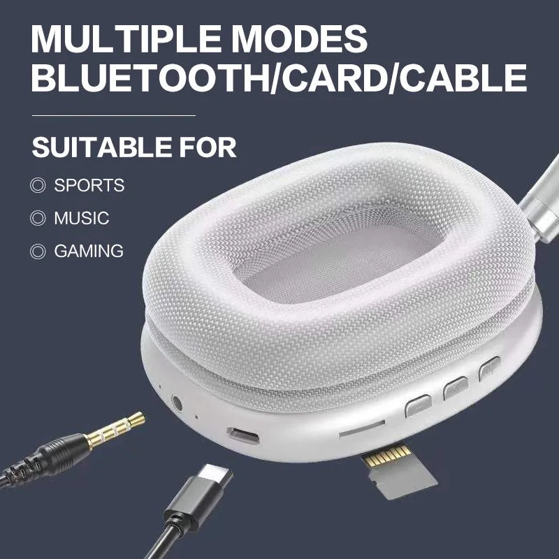 NEW P9 Pro Max Air Wireless Bluetooth Headphones - Noise Cancelling, Mic, Over Ear Gaming and Sports Headset for Apple