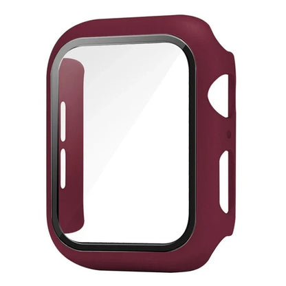 Apple Watch Glass Case Cover - Full Screen Protector for Series 9, 8, 7, 6, SE & iWatch 38mm-45mm
