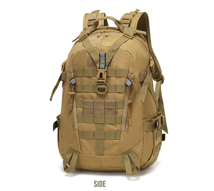 40L Tactical Reflective Backpack – Molle Camouflage Rucksack for Outdoor Hiking, Camping, Hunting & Travel