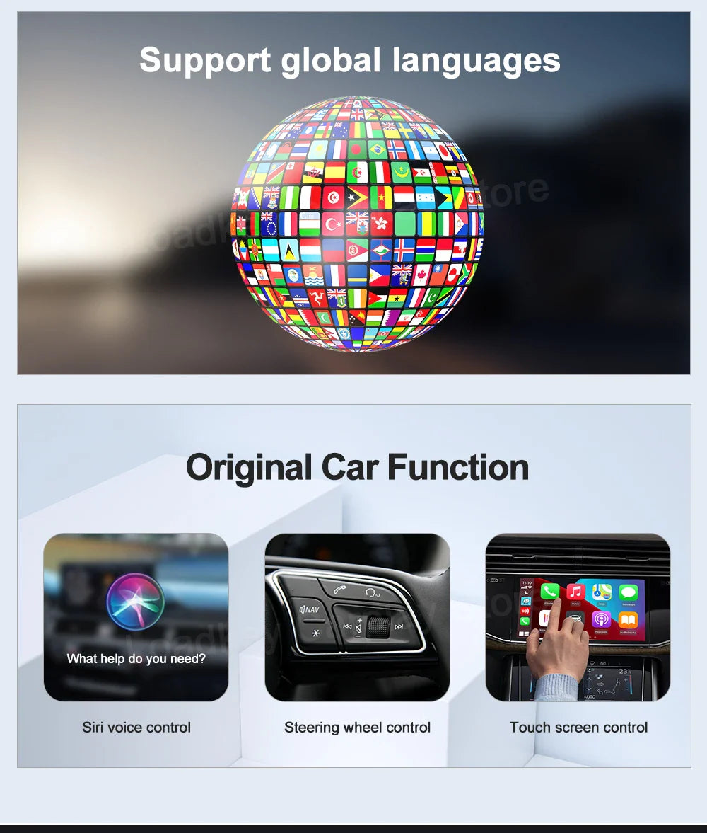 Carlinkit CarPlay AI TV Box Plus — Android 13, 8+128GB, 8-Core QCM6656125, Wireless CarPlay & Android Auto with YouTube, Netflix, 4G LTE