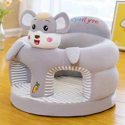 Baby Animal Plush Sofa Cover - Soft Feeding Chair Seat Cover for Toddlers, Comfortable Baby Sofa Cushion Without Filling