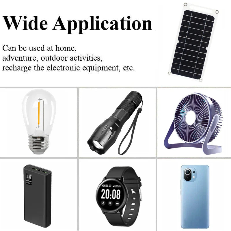 30W USB-C Waterproof Portable Solar Panel — 6.8V Outdoor Charger for Phones, Power Banks & Camping