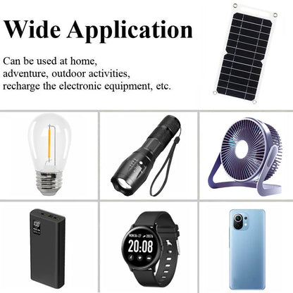 30W USB-C Waterproof Portable Solar Panel — 6.8V Outdoor Charger for Phones, Power Banks & Camping