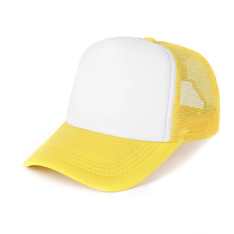 Custom Logo Mesh Trucker Cap - 5 Panel Snapback Baseball Hat for Men & Women Summer Sports Sun Hat