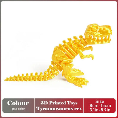 3D Printed Tyrannosaurus Rex Model - Realistic Jointed Movable Dinosaur Figure Toy & Desktop Decoration Gift