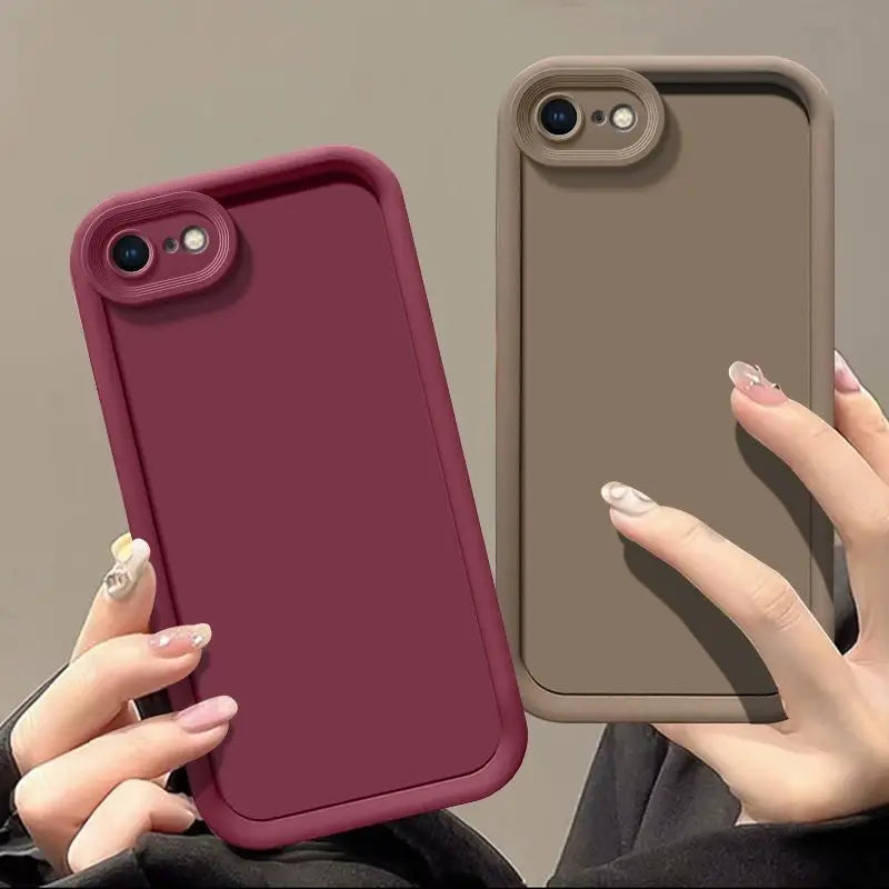 Silicone Phone Case for iPhone 5, 6, 6S, SE 2016, 7, Plus, SE2, SE3 | TPU Soft Bumper Cover for iPhone 5, 6, 7, 8 | Fundas