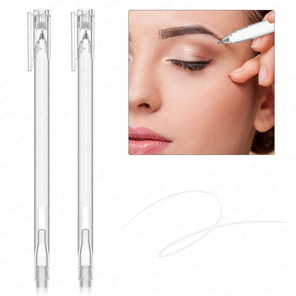 2PCS Eyebrow Marker Pen Set - Microblading Scribe Tools for Permanent Makeup, Tattoo Mapping & Beauty Preparation