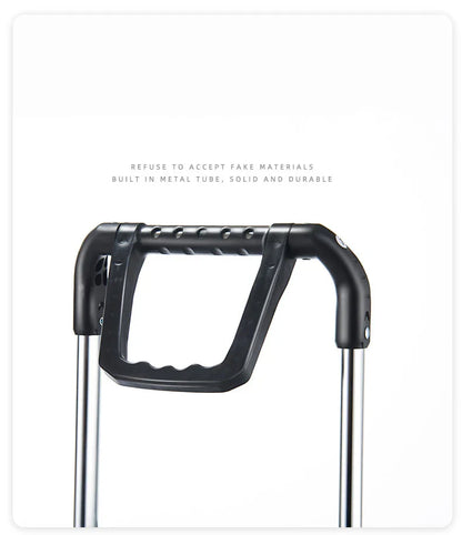 Aluminum Alloy Folding Grocery Cart – Portable Lightweight Shopping Trolley with Step Climbing for Supermarket & Food