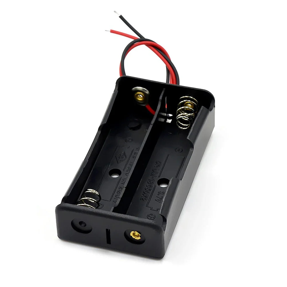 10-in-1 Plastic 18650 Battery Holder — 1/2/3/4 Slot Storage Box with Wire Lead for 3.7V 18650 Batteries