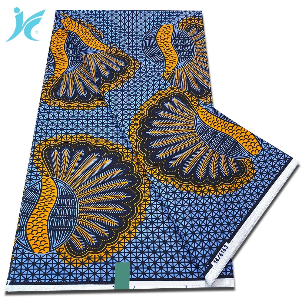 2026 African Real Wax Fabric - 100% Cotton Nigerian Ankara Dutch Batik Sewing Cloth