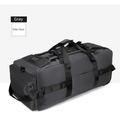 80L Rolling Duffle Bag with Wheels – 31" Heavy-Duty Foldable Travel Duffel, Water-Resistant Luggage with Shoulder Strap