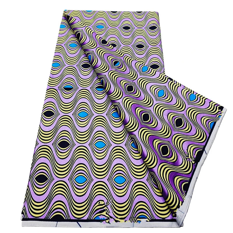African Real Wax Print Fabric - 6 Yards 100% Cotton Ghana Ankara Loincloth Material