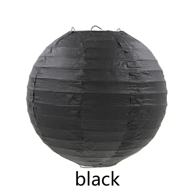 Round Paper Lantern Hanging Ball Decor for Wedding & Birthday Party, DIY Lampion Craft Supplies in White, Red & Blue