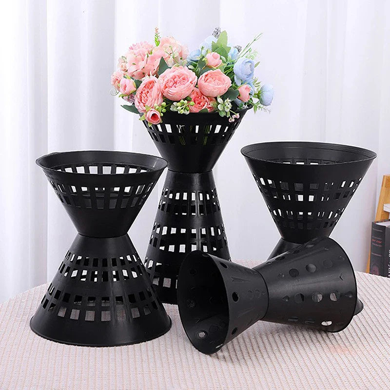 Plastic Flower Packaging Liner – Plant Stand & Fixed Bouquet Base for Floral Crafts and Supplies