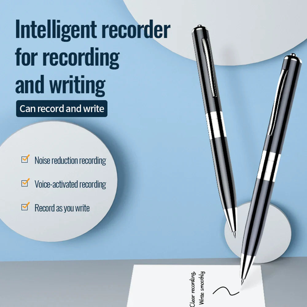 Digital Voice Recorder — 64GB/128GB Portable Professional Sound Dictaphone, Voice-Activated Audio Recording Pen & MP3 Player