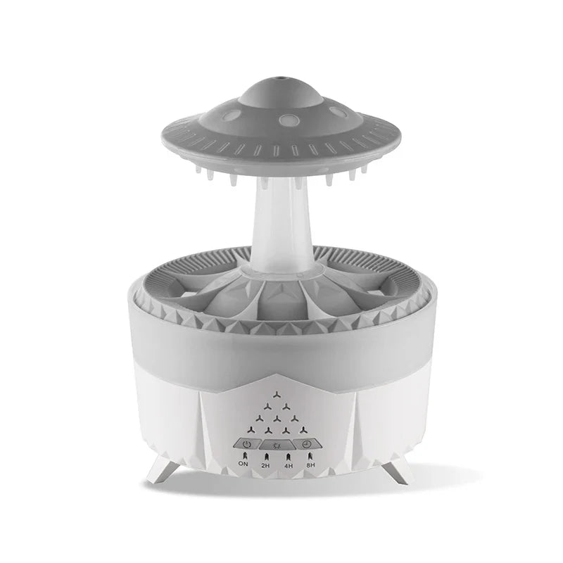 350ml Mini USB Aroma Air Humidifier — Raindrop Design with Remote Control, Colorful Light & Aromatherapy Oil Diffuser for Room