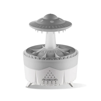 350ml Mini USB Aroma Air Humidifier — Raindrop Design with Remote Control, Colorful Light & Aromatherapy Oil Diffuser for Room