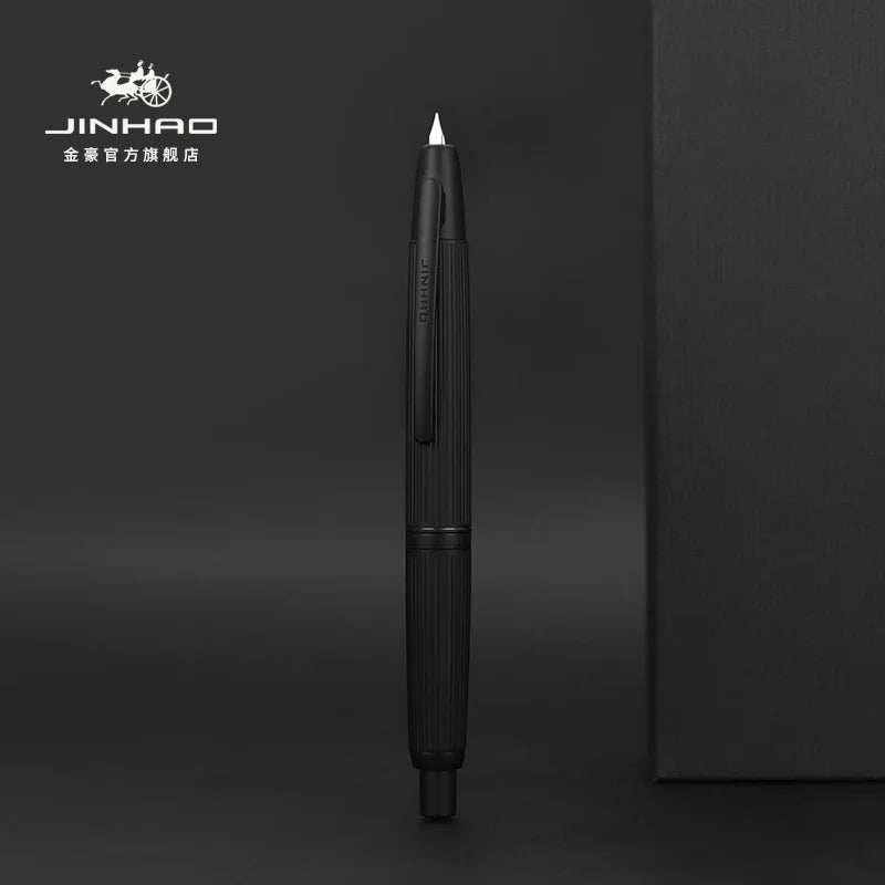 JINHAO 10 Metal Pearl Blue Fountain Pen – EF/F Nib, Pattern Design | Ink Pens for School, Office & Gifts