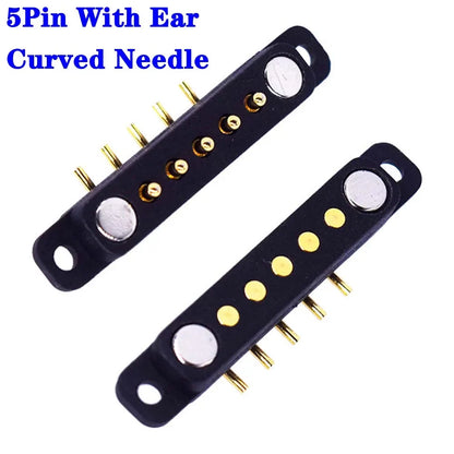 Magnetic Pogo Pin Connector - 2-10 Pin Spring Loaded Male Female DC Power Socket with 2.54/4.0/2.8mm Pitch