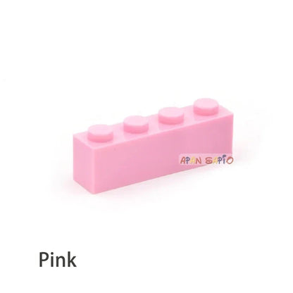 200pcs 1x4 Dot DIY Building Blocks - Educational Creative Brick Set Compatible with 3010 Bricks for Kids
