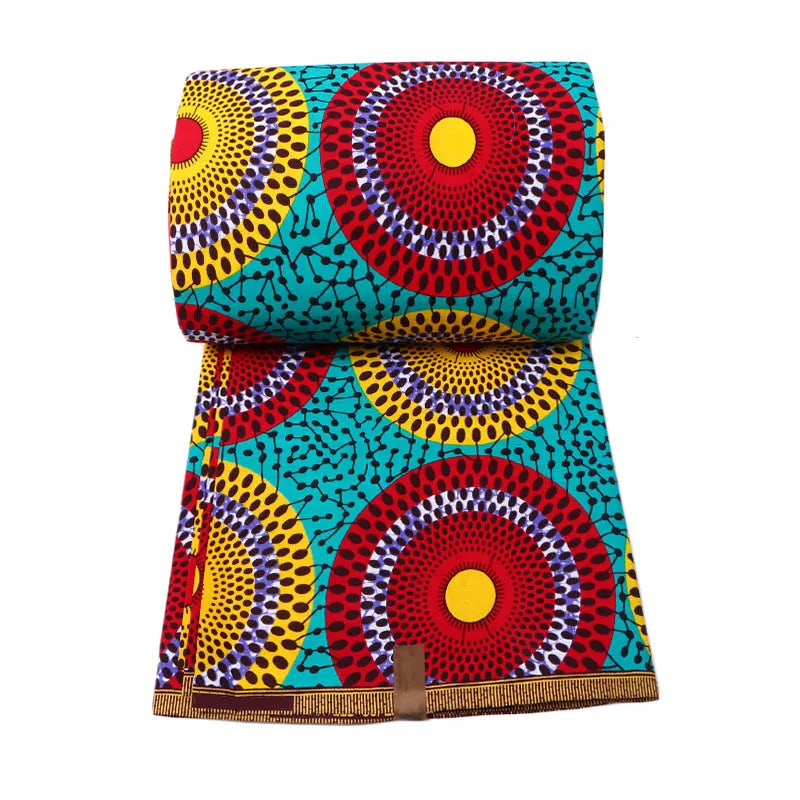 African Ankara Wax Fabric - Real Cotton Diamond Print for Party Dress & DIY Sewing