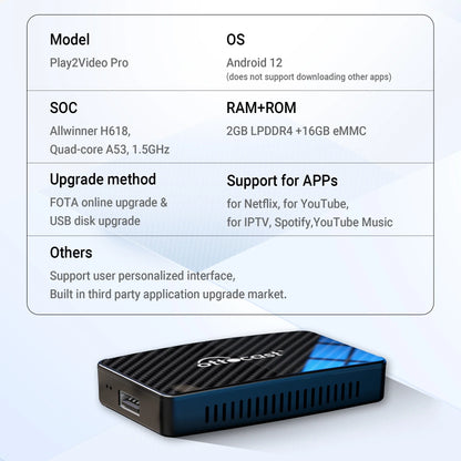 OTTOCAST Play2Video Pro – Wireless CarPlay & Android Auto Adapter for YouTube, Netflix, IPTV Car Accessories for Kia & Toyota