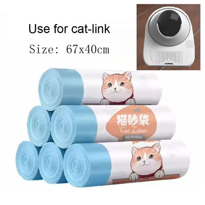 Smart Cat Litter Box Waste Bags - Thickened Drawstring Garbage Bags for Neakasa & CatLink Systems