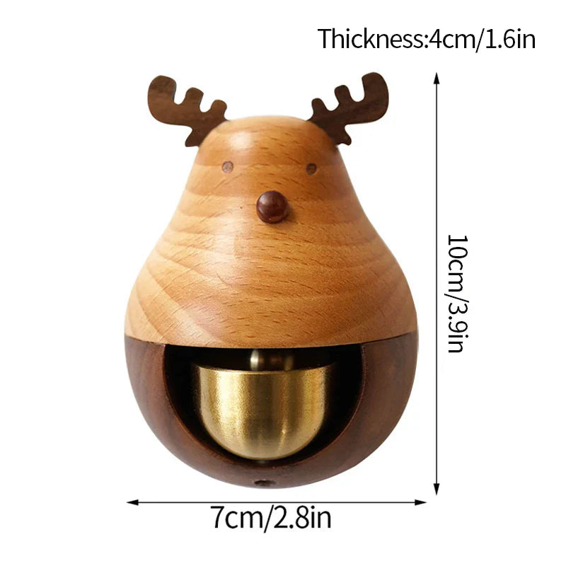 Wooden Landscape Door Bell – Magnetic Wind Chime for Home Entrance Alert & Decor