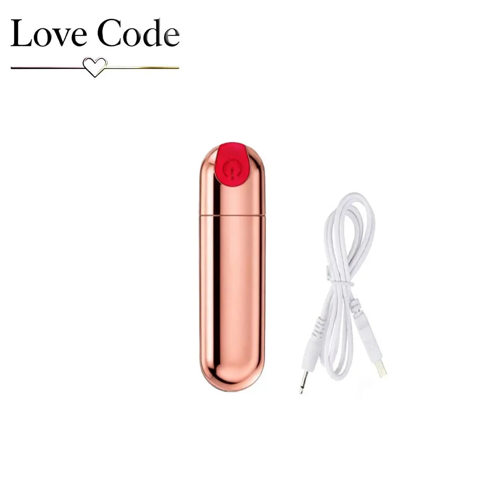 USB Rechargeable Mini Bullet Vibrator - 10 Speed Clitoral & G Spot Massage Stimulator for Women
