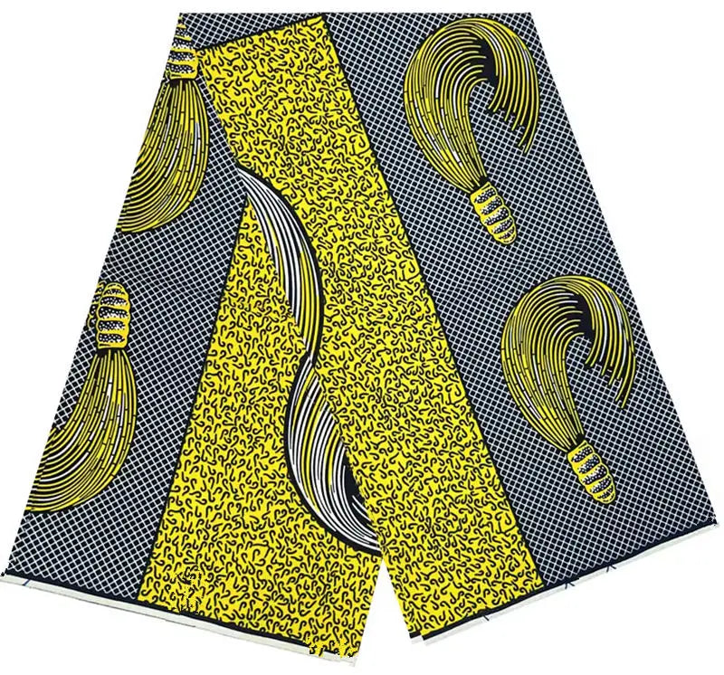 100% Cotton Ankara Wax Fabric - High Quality Soft Real Dutch Pagne Print for Dresses & Sewing