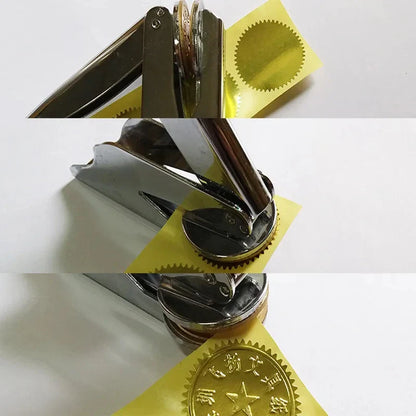 100PCS 45mm Gold Foil Embossed Stickers – Serrated Seal Labels for Diplomas, Awards & Certificates