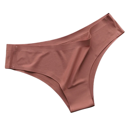 4PCS Seamless Ice Silk G-String Panties for Women – Low Waist, Soft Ultra-Thin Sexy Underwear Briefs