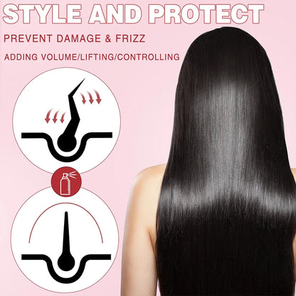 Thermal Hair Protection Spray - Heat Protector Serum for UV Damage Defense, Moisturizing & Nourishing Hair Care
