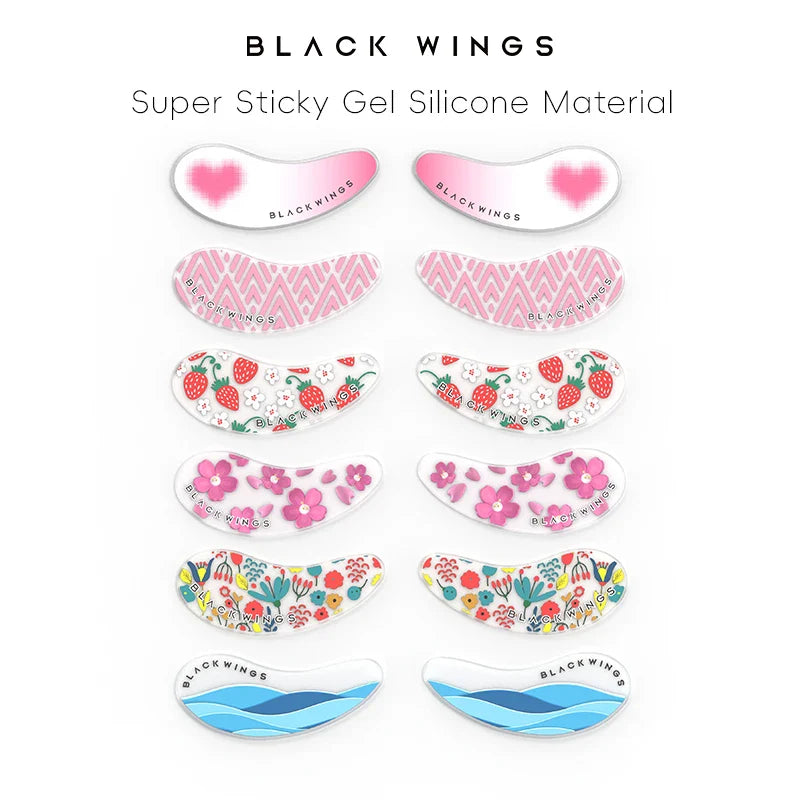 Blackwings Reusable Silicone Cooling Eye Patches – Gel Eye Mask for Dark Circles & Puffy Eyes (6 Pairs)