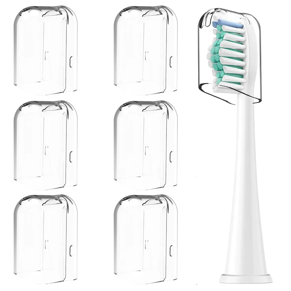 6PCS Reusable Toothbrush Head Covers - Protective Storage Caps Compatible with Philips Sonicare Electric Toothbrush Heads for Home & Travel
