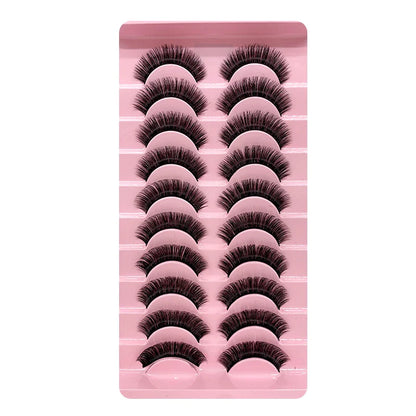 2/10 Pairs 3D Mink Russian Strip False Eyelashes – Dramatic Fake Lash Extensions for Makeup