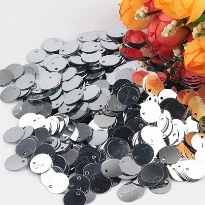 Large Round Flat Sequin Paillettes 10–30mm Loose Glitter Sequins for DIY Crafts, Kids Dance & Decoration 10g Pack