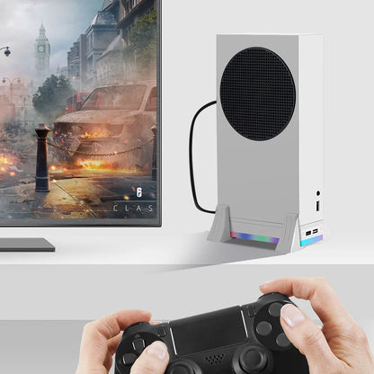 Vertical Stand for Xbox Series S – 3-Speed Cooling Fan with 2 USB Ports, Game Console Holder and Cooling Stand
