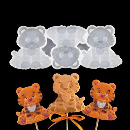 Halloween & Christmas Silicone Lollipop Mold – Pumpkin, Ghost & Elk Shape Candy, Chocolate, Cheese & Cake Decorating Tool